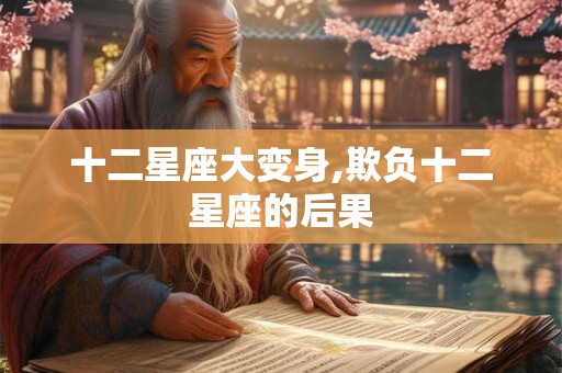 十二星座大变身,欺负十二星座的后果