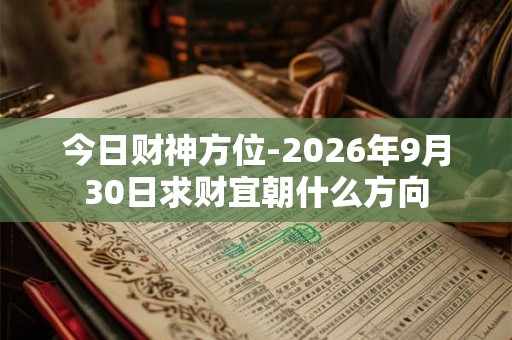 今日财神方位-2026年9月30日求财宜朝什么方向
