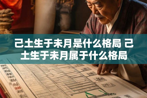 己土生于未月是什么格局 己土生于未月属于什么格局