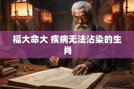 福大命大 疾病无法沾染的生肖