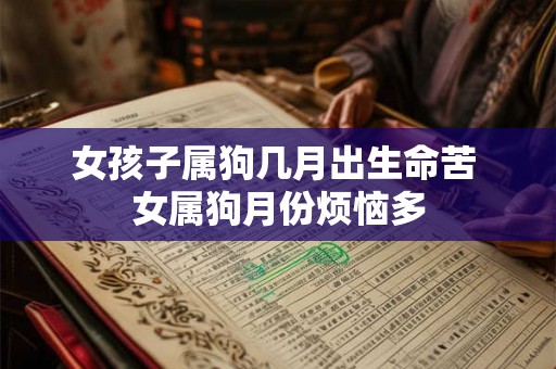 女孩子属狗几月出生命苦 女属狗月份烦恼多
