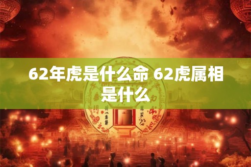62年虎是什么命 62虎属相是什么
