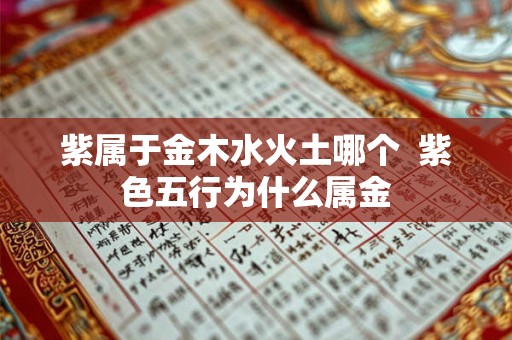 紫属于金木水火土哪个  紫色五行为什么属金