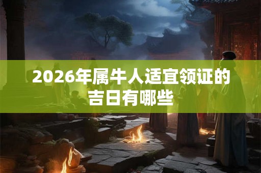 2026年属牛人适宜领证的吉日有哪些