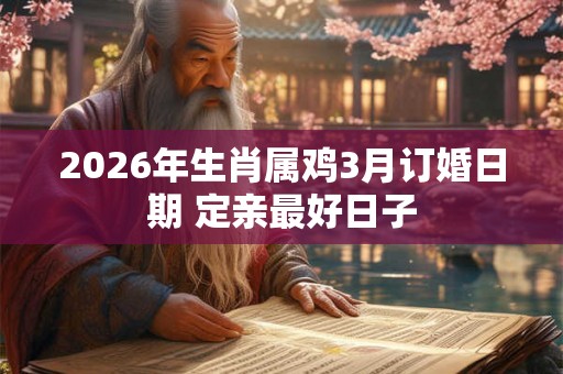 2026年生肖属鸡3月订婚日期 定亲最好日子