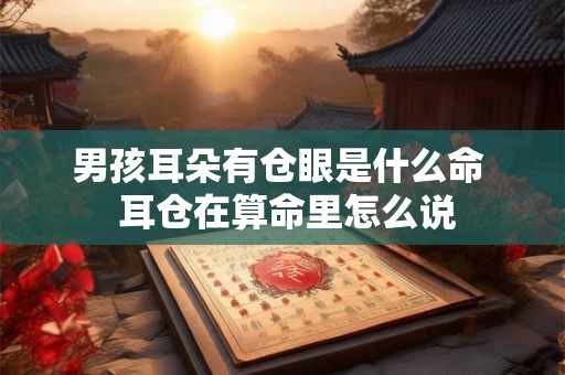 男孩耳朵有仓眼是什么命 耳仓在算命里怎么说 男孩耳朵有仓眼是什么命 耳仓在算命里怎么说