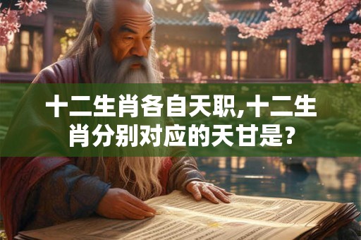 十二生肖各自天职,十二生肖分别对应的天甘是? 十二生肖各自天职,十二生肖分别对应的天甘是?