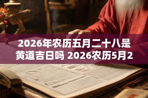 2026年农历五月二十八是黄道吉日吗 2026农历5月28日黄道吉日吗