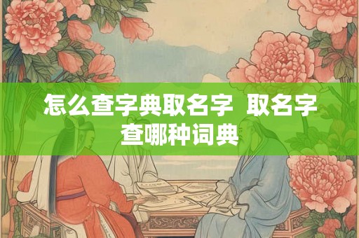 怎么查字典取名字  取名字查哪种词典