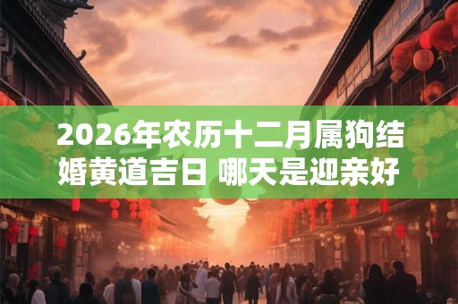 2026年农历十二月属狗结婚黄道吉日 哪天是迎亲好日期