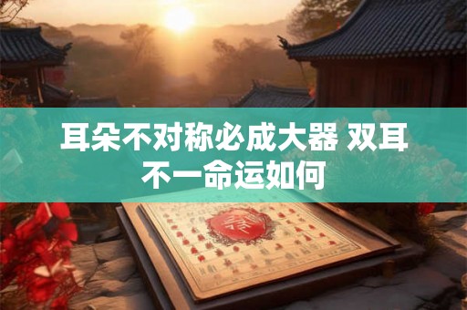 耳朵不对称必成大器 双耳不一命运如何