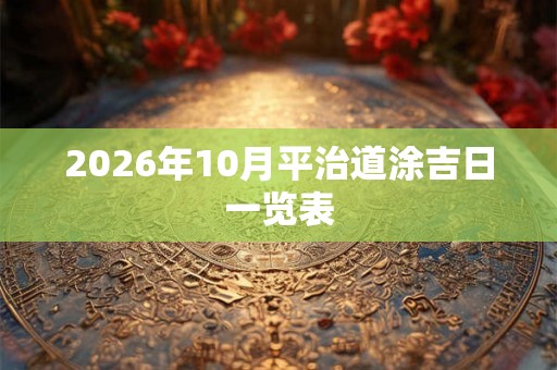 2026年10月平治道涂吉日一览表
