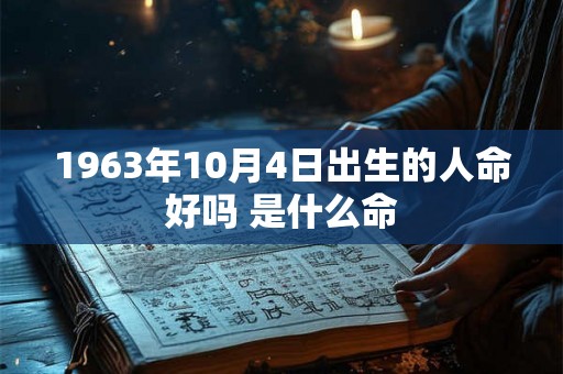 1963年10月4日出生的人命好吗 是什么命