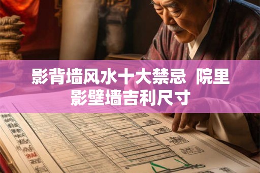 影背墙风水十大禁忌  院里影壁墙吉利尺寸