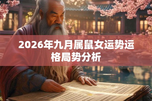 2026年九月属鼠女运势运格局势分析