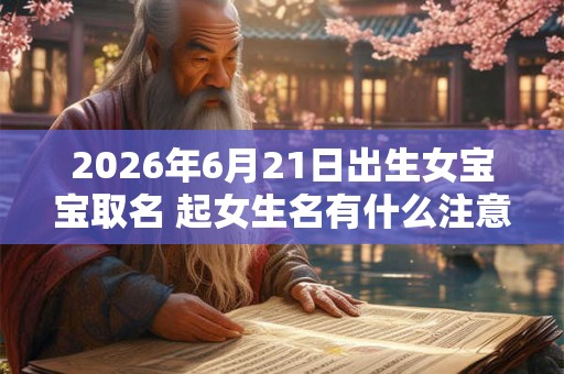 2026年6月21日出生女宝宝取名 起女生名有什么注意事项吗