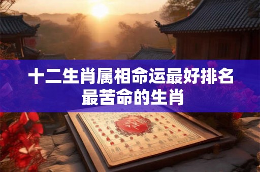 十二生肖属相命运最好排名 最苦命的生肖 十二生肖属相命运最好排名 最苦命的生肖