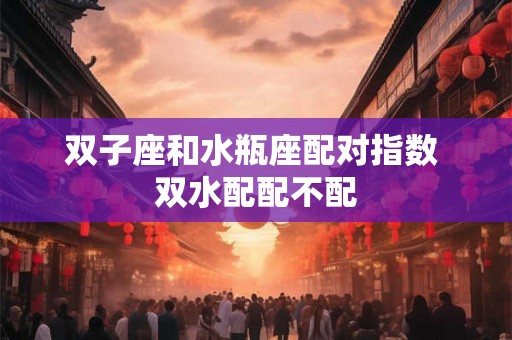 双子座和水瓶座配对指数 双水配配不配