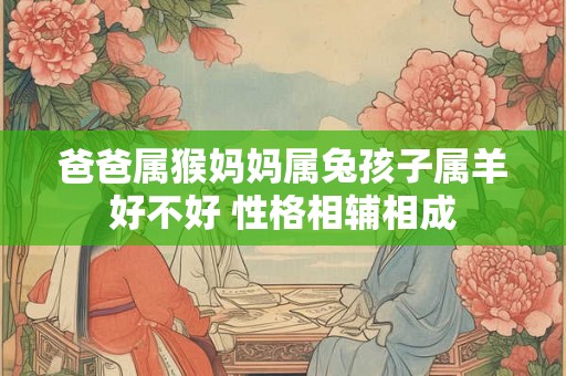 爸爸属猴妈妈属兔孩子属羊好不好 性格相辅相成