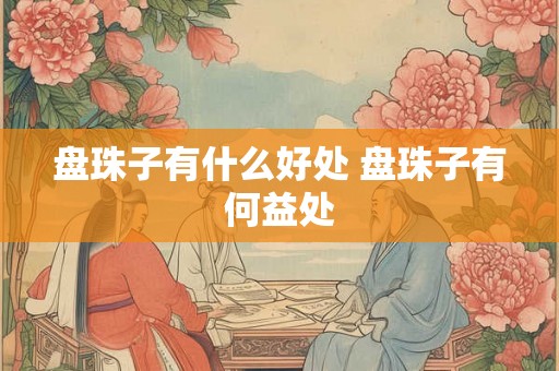 盘珠子有什么好处 盘珠子有何益处