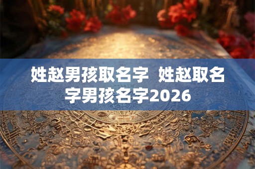 姓赵男孩取名字  姓赵取名字男孩名字2026