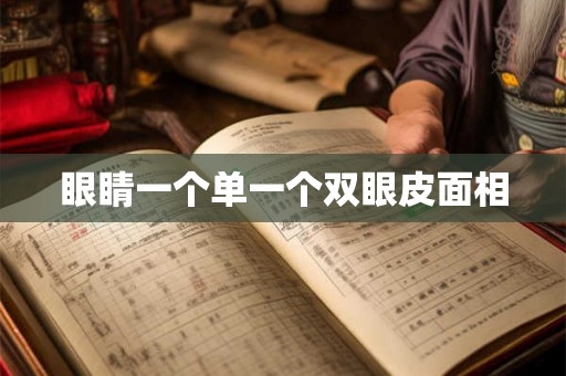眼睛一个单一个双眼皮面相