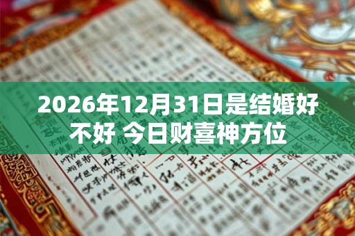 2026年12月31日是结婚好不好 今日财喜神方位