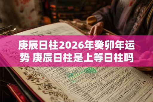 庚辰日柱2026年癸卯年运势 庚辰日柱是上等日柱吗