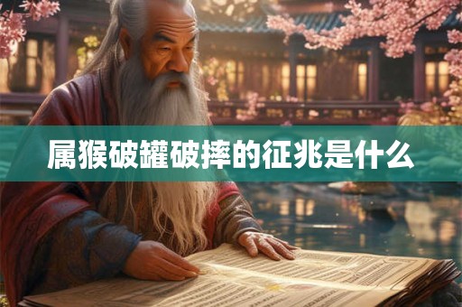 属猴破罐破摔的征兆是什么