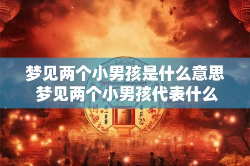 梦见两个小男孩是什么意思 梦见两个小男孩代表什么
