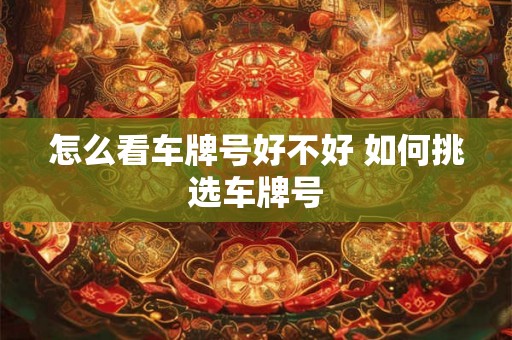 怎么看车牌号好不好 如何挑选车牌号