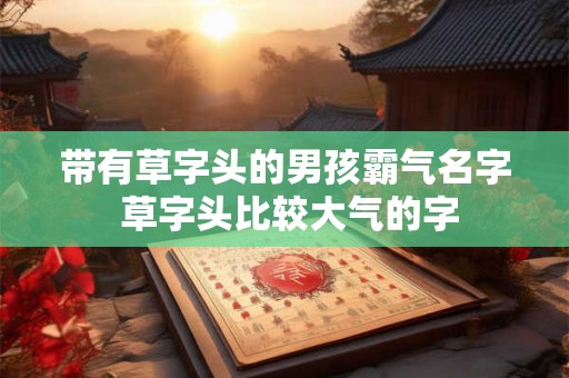 带有草字头的男孩霸气名字 草字头比较大气的字