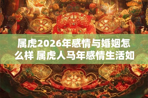属虎2026年感情与婚姻怎么样 属虎人马年感情生活如何