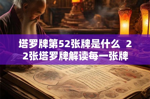 塔罗牌第52张牌是什么  22张塔罗牌解读每一张牌