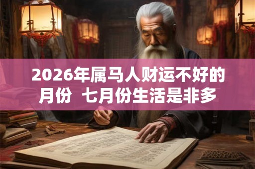 2026年属马人财运不好的月份 七月份生活是非多 2026年属马人财运不好的月份 七月份生活是非多