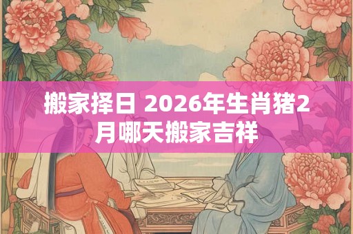 搬家择日 2026年生肖猪2月哪天搬家吉祥