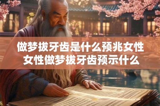做梦拔牙齿是什么预兆女性 女性做梦拔牙齿预示什么