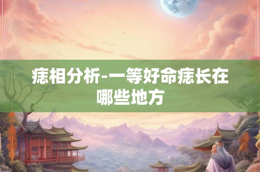 痣相分析-一等好命痣长在哪些地方