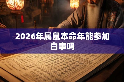 2026年属鼠本命年能参加白事吗 2026年属鼠本命年能参加白事吗