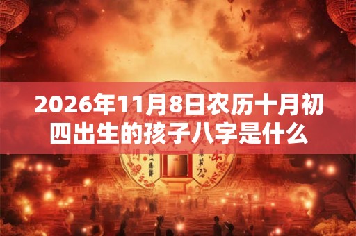 2026年11月8日农历十月初四出生的孩子八字是什么