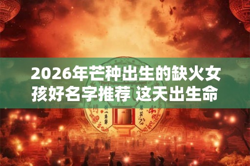 2026年芒种出生的缺火女孩好名字推荐 这天出生命好吗 2026年芒种出生的缺火女孩好名字推荐 这天出生命好吗