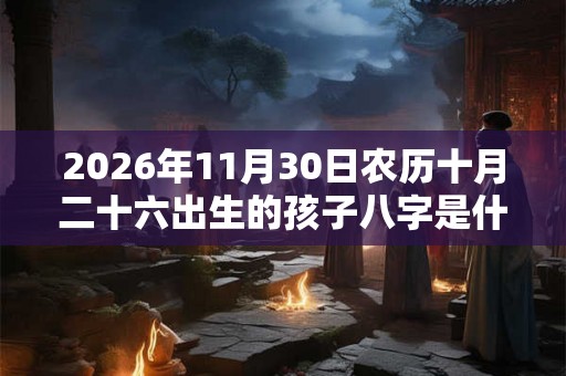 2026年11月30日农历十月二十六出生的孩子八字是什么