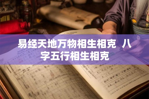 易经天地万物相生相克  八字五行相生相克