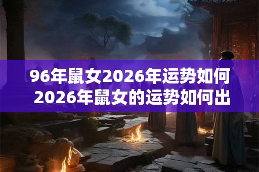 96年鼠女2026年运势如何 2026年鼠女的运势如何出生于1996年的她会有怎样的发展