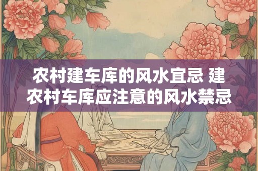 农村建车库的风水宜忌 建农村车库应注意的风水禁忌