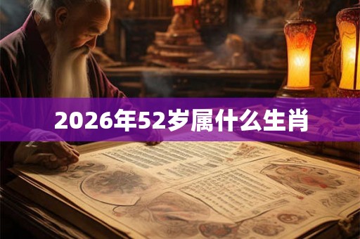 2026年52岁属什么生肖