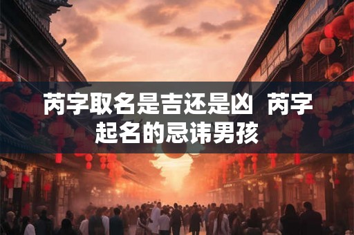 芮字取名是吉还是凶  芮字起名的忌讳男孩