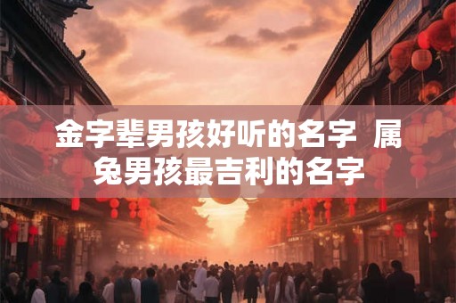 金字辈男孩好听的名字  属兔男孩最吉利的名字