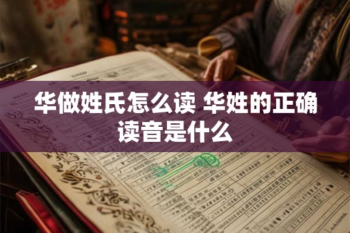 华做姓氏怎么读 华姓的正确读音是什么