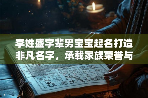 李姓盛字辈男宝宝起名打造非凡名字，承载家族荣誉与希望
